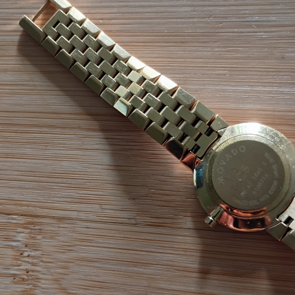 Movado Watch Gold Diamond FACETO $2495 - Picture 8 of 11